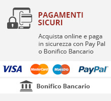 Pagamenti Sicuri con PayPal e bonifico bancario